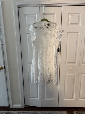 chinese dress ladies Ti Amo Lace Bust Long Sleeve Mini Dress White main image 1
